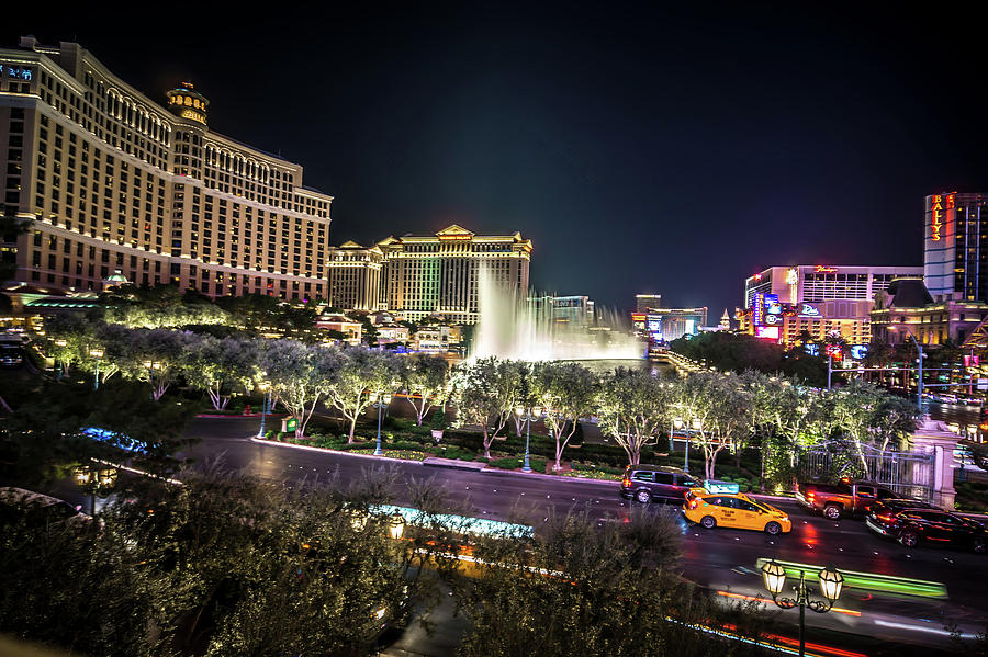 World Famous Fountain Water Show In Las Vegas Nevada #6 Photograph by Alex Grichenko