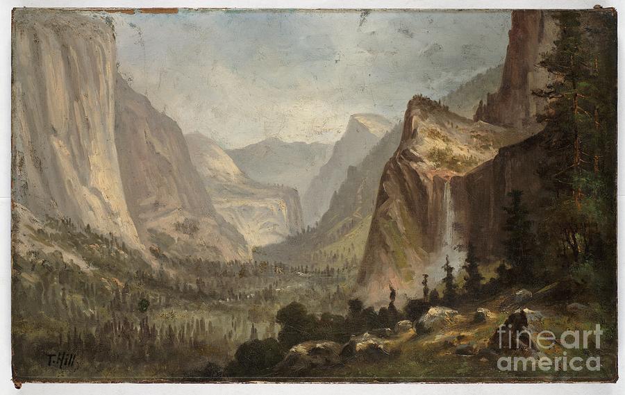 Waterfall Painting - Yosemite by Thomas Hill
