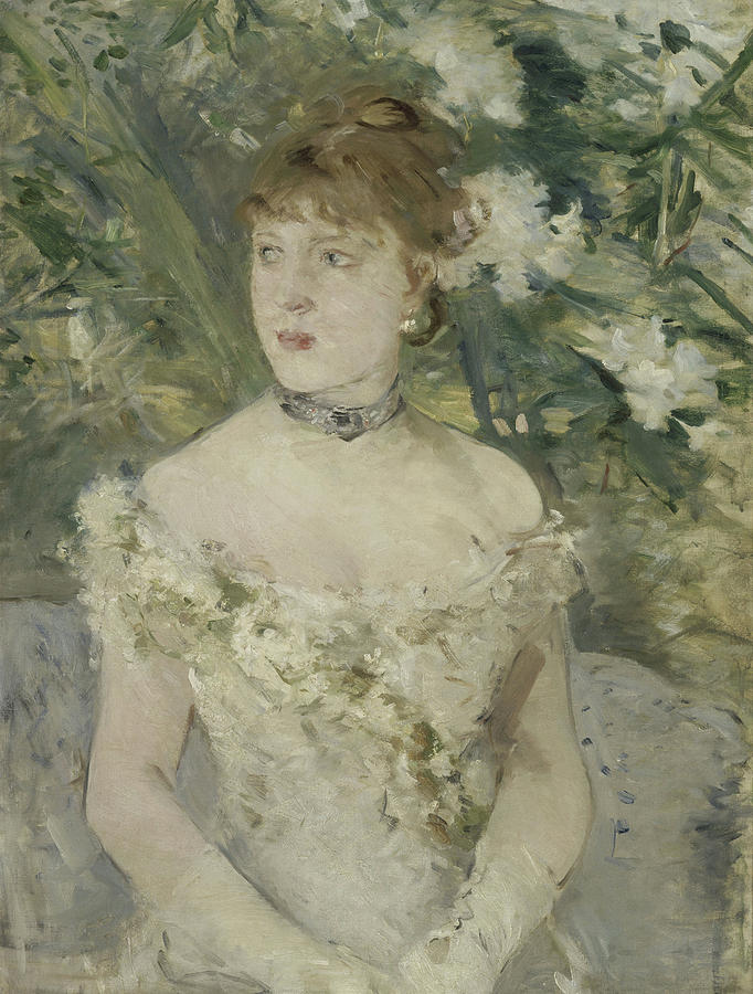 Berthe Morisot Painting - Young Girl in a Ball Gown #6 by Berthe Morisot