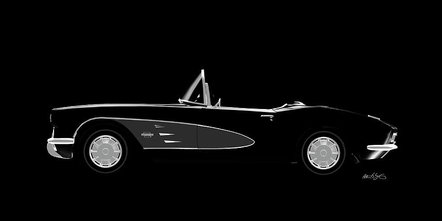 61 Corvette Digital Art by Peter J Sucy