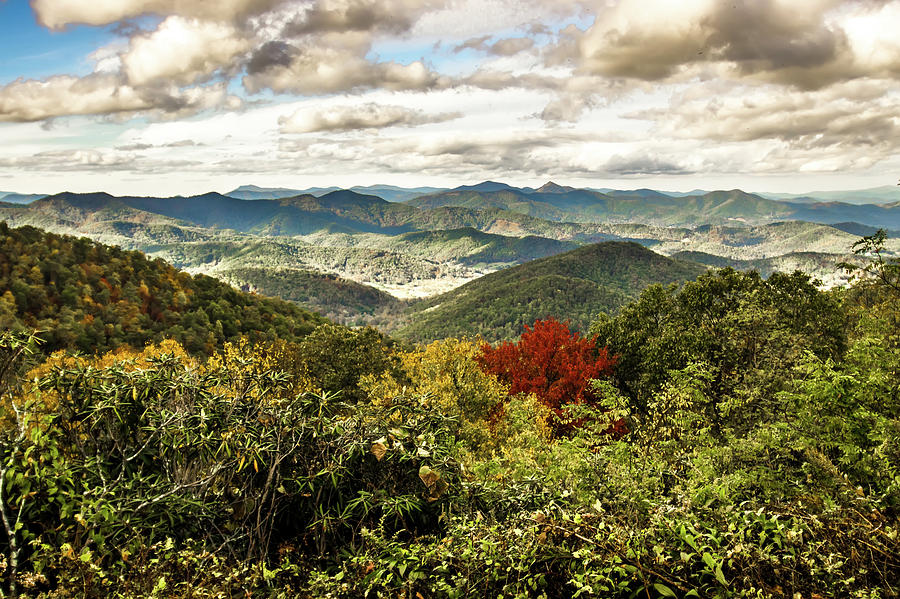 Blue Ridge And Smoky Mountains Changing Color In Fall #63 Photograph by Alex Grichenko