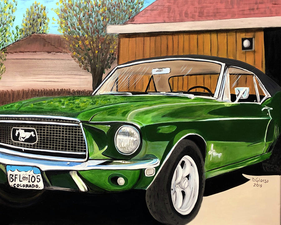 Colorado Painting - 1968 Mustang Green by Dean Glorso