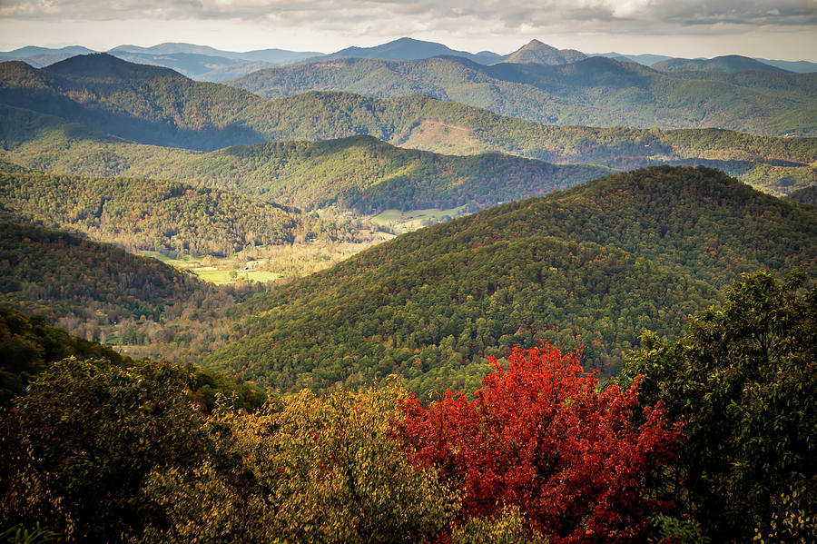 Blue Ridge And Smoky Mountains Changing Color In Fall #66 Photograph by Alex Grichenko