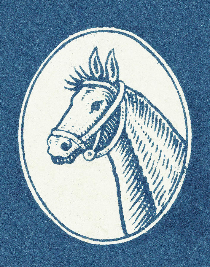 Vintage Drawing - Horse #66 by CSA Images
