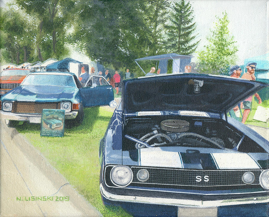 67 Camaro Painting by Norb Lisinski