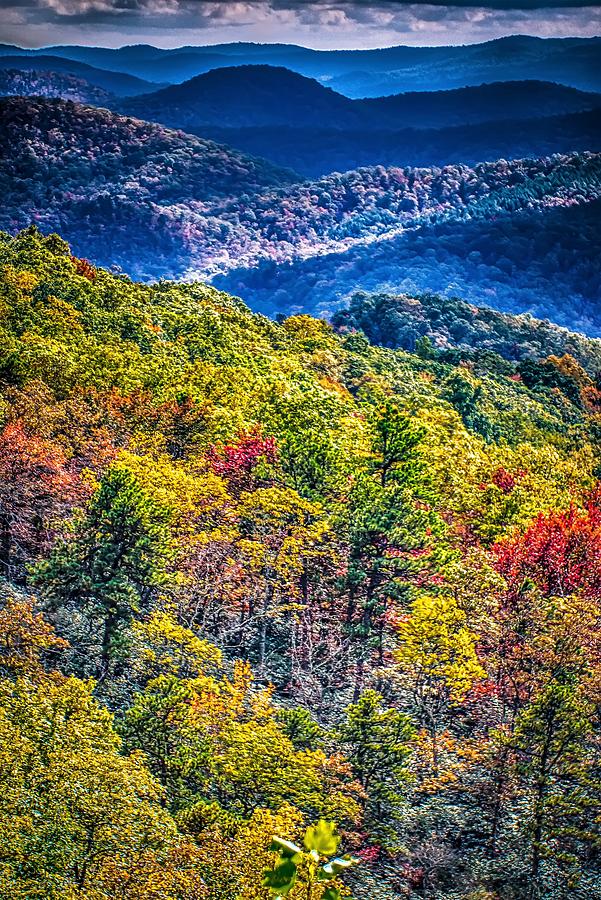Blue Ridge And Smoky Mountains Changing Color In Fall #69 Photograph by Alex Grichenko