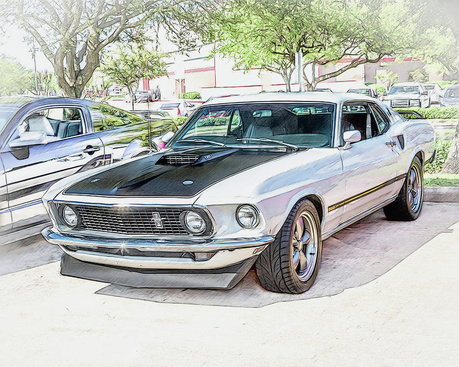 1969 mustang mach 1 white