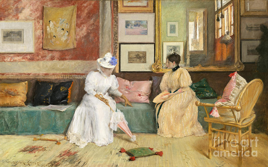 A Friendly Call by WILLIAM MERRITT CHASE A Friendly Call by WILLIAM MERRITT CHASE