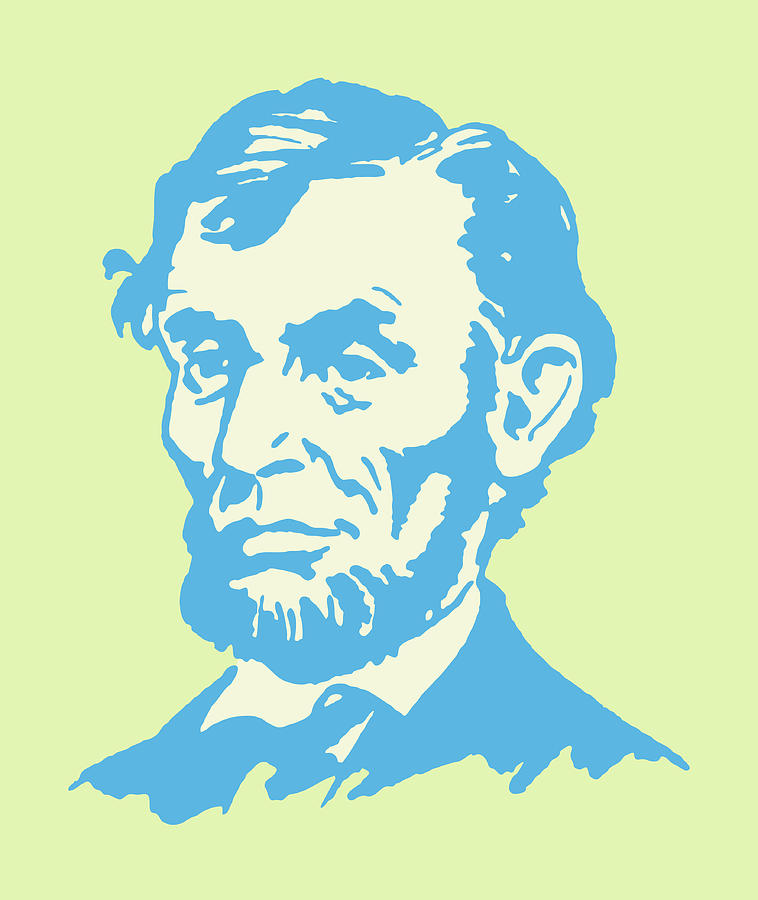 Vintage Drawing - Abraham Lincoln #7 by CSA Images