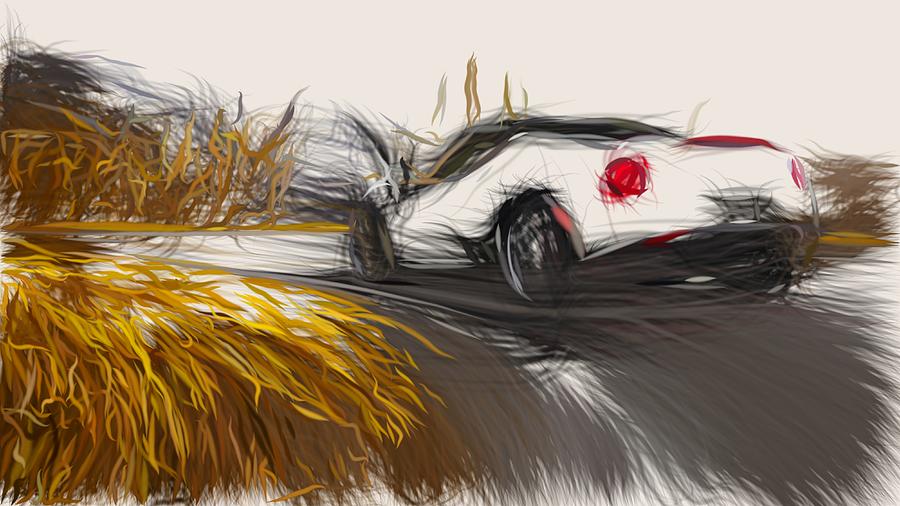 Alfa Romeo 4C Spider Drawing #8 Digital Art by CarsToon Concept