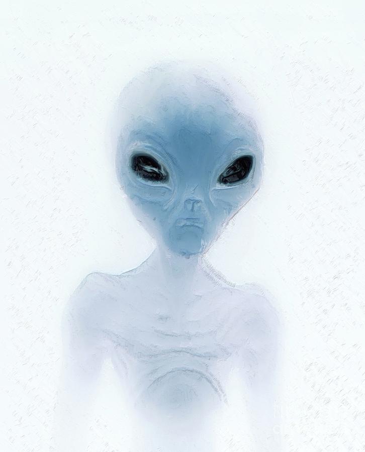 Alien #7 Painting by Esoterica Art Agency