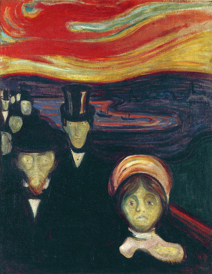 Edvard Munch Painting - Anxiety #7 by Edvard Munch