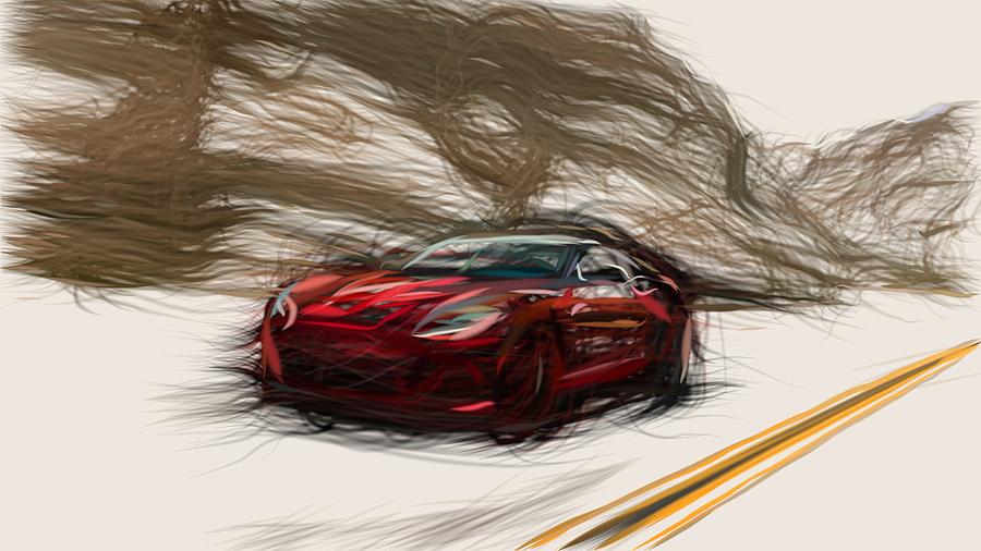 Aston Martin DBS Superleggera Drawing #8 Digital Art by CarsToon Concept
