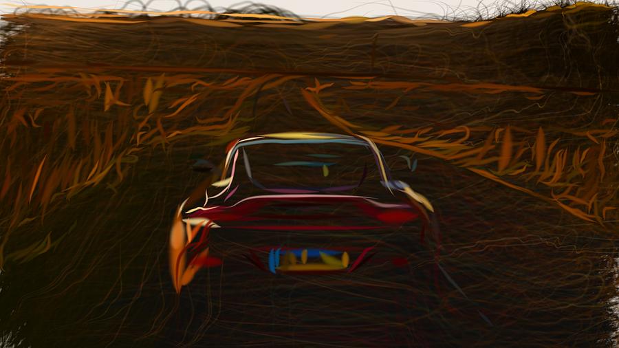 Aston Martin Vantage Drawing #8 Digital Art by CarsToon Concept