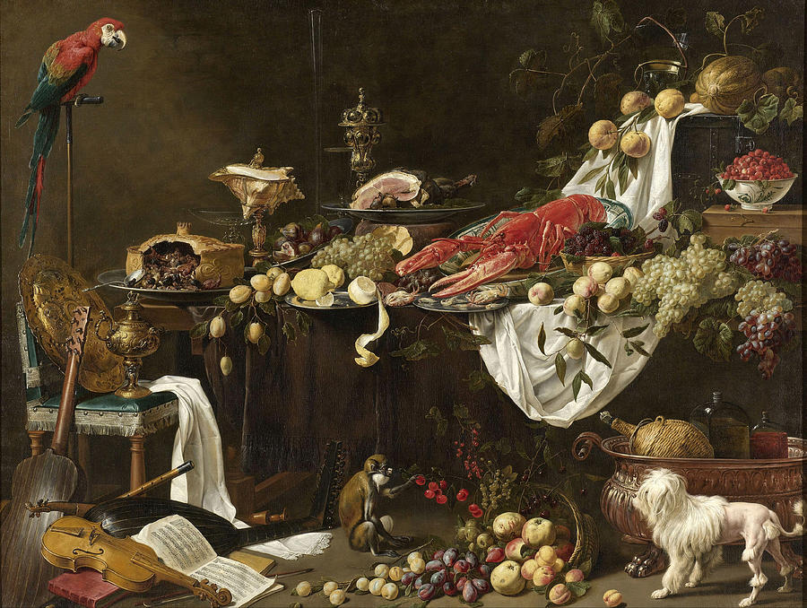 Banquet Still Life #7 Painting by Adriaen van Utrecht