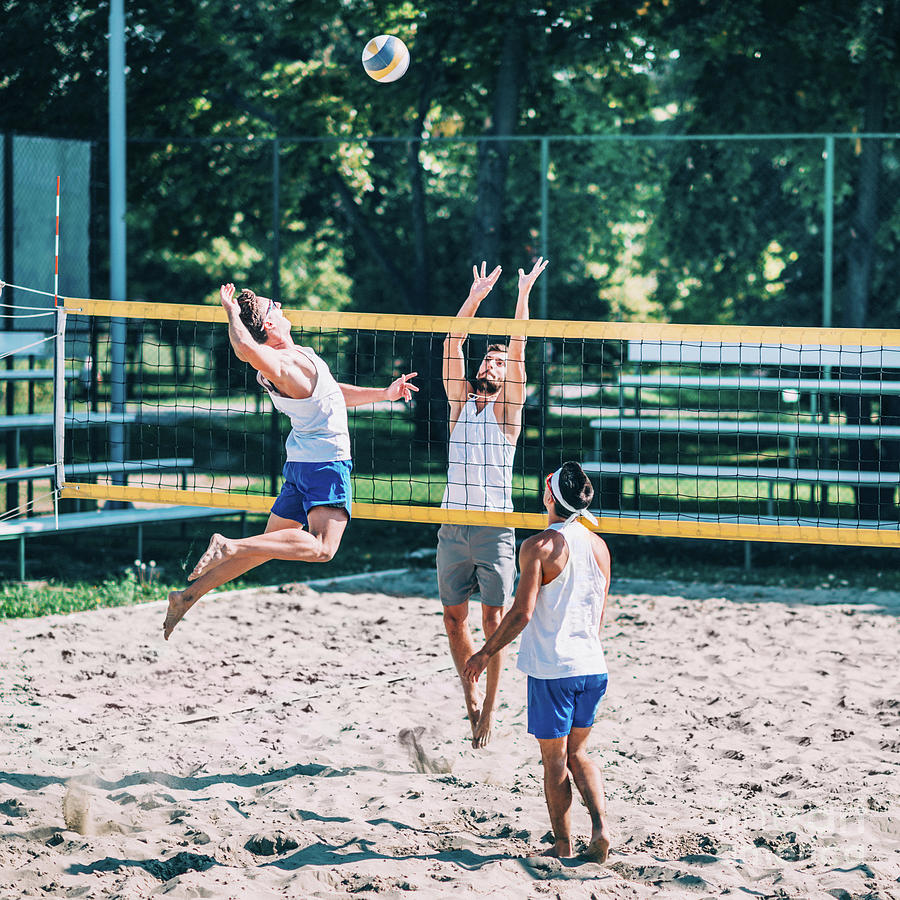 Beach Volleyball Game #7 Photograph by Microgen Images/science Photo Library