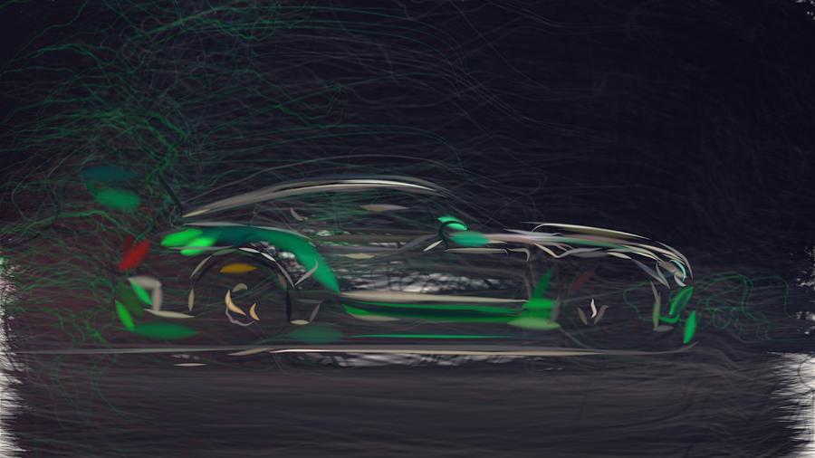 Bentley Continental GT3 Drawing #8 Digital Art by CarsToon Concept