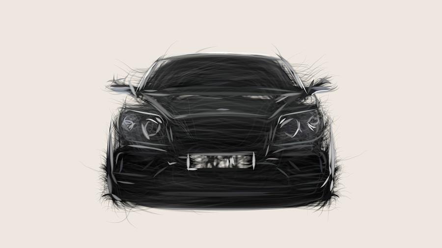 Bentley Continental Supersports Drawing #8 Digital Art by CarsToon Concept
