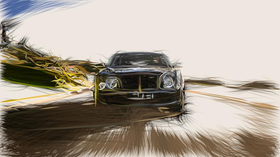 Bentley Mulsanne Speed Drawing #8 Digital Art by CarsToon Concept