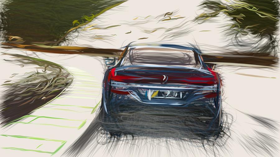 BMW 8 Series Coupe Drawing #8 Digital Art by CarsToon Concept