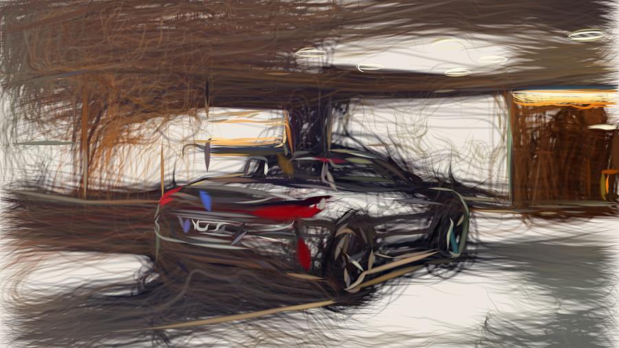 BMW Z4 M40i Drawing #8 Digital Art by CarsToon Concept