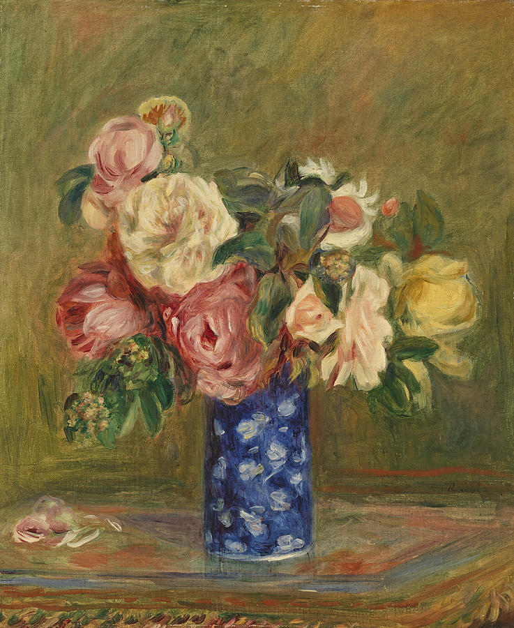 Bouquet of Roses #8 Painting by Pierre-Auguste Renoir