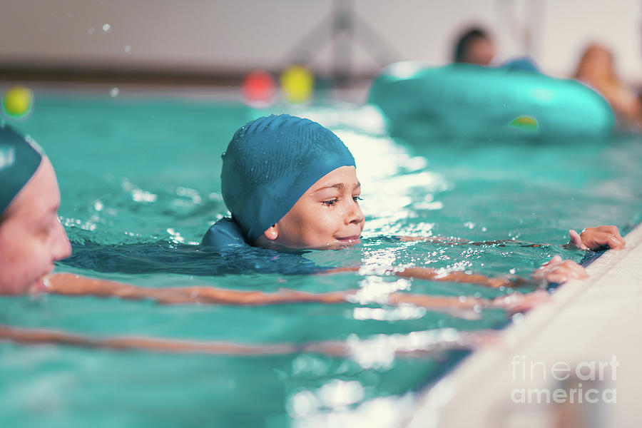 Boy In Swimming Class Photograph by Microgen Images/science Photo ...