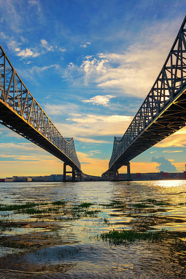 Bridges & River, New Orleans La #7 Digital Art by Claudia Uripos