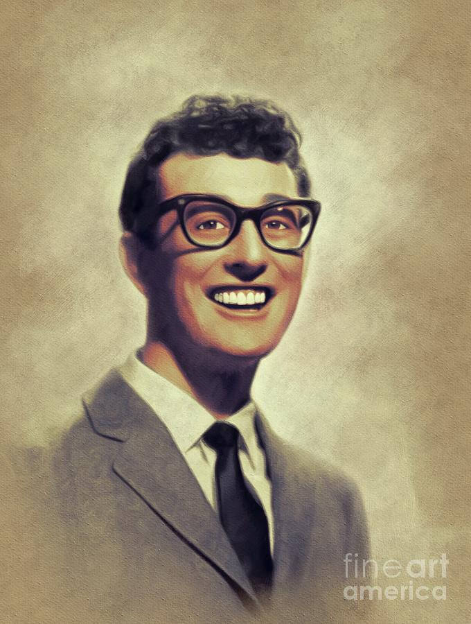 Buddy Holly, Music Legend #7 Painting by Esoterica Art Agency