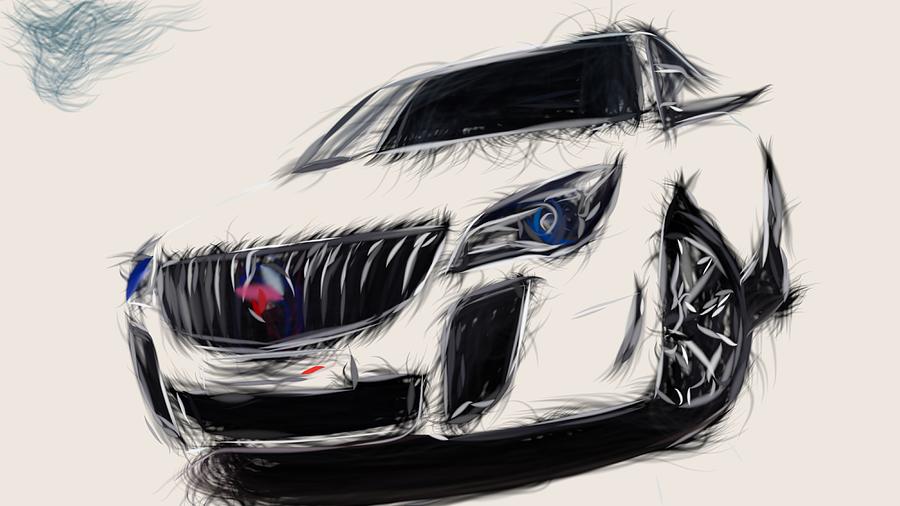 Buick Regal GS Draw #7 Digital Art by CarsToon Concept