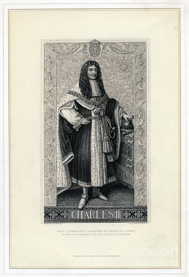 Charles II, King Of England, Scotland #7 Drawing by Print Collector