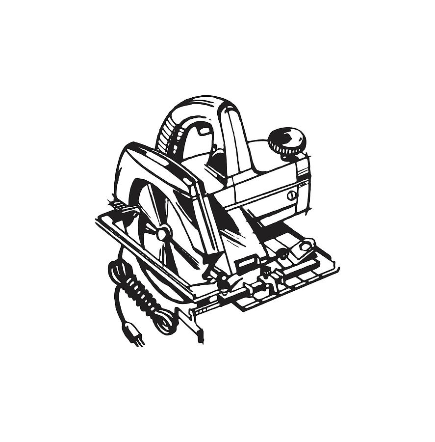 Circular Saw Drawing by CSA Images - Fine Art America