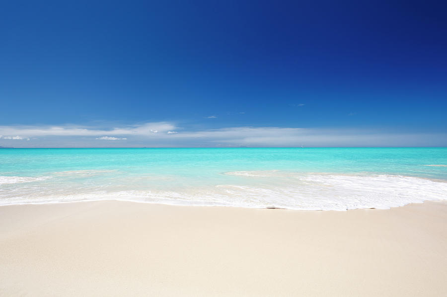 Clean White Caribbean Beach With Blue #7 Photograph by Michaelutech