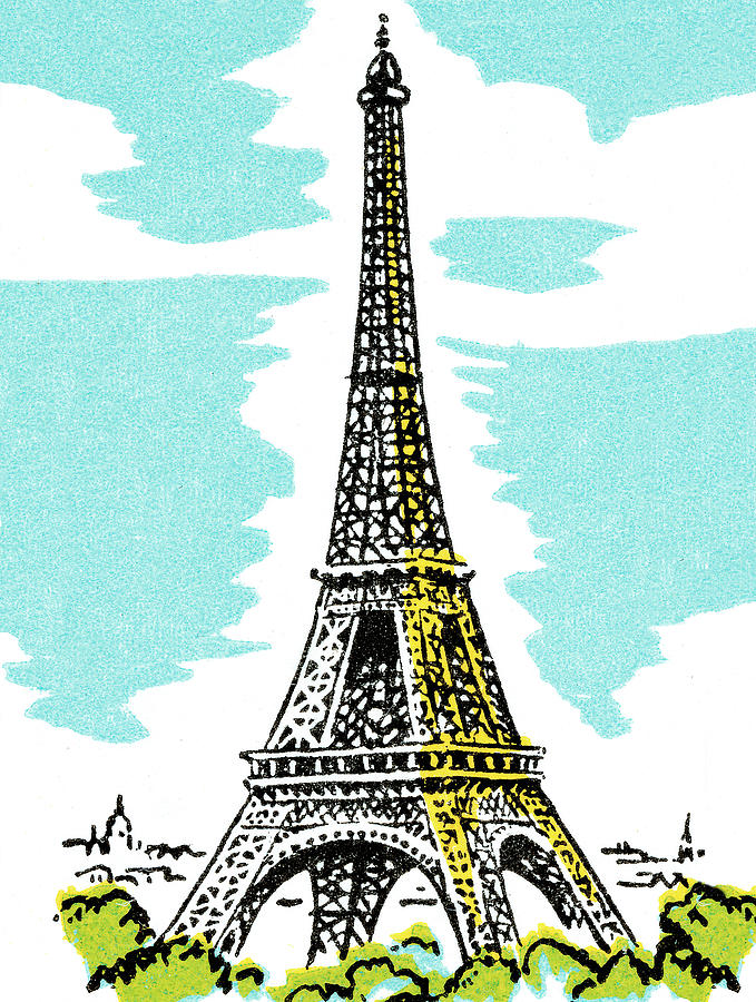 Eiffel Tower Drawing - Eiffel Tower #7 by CSA Images