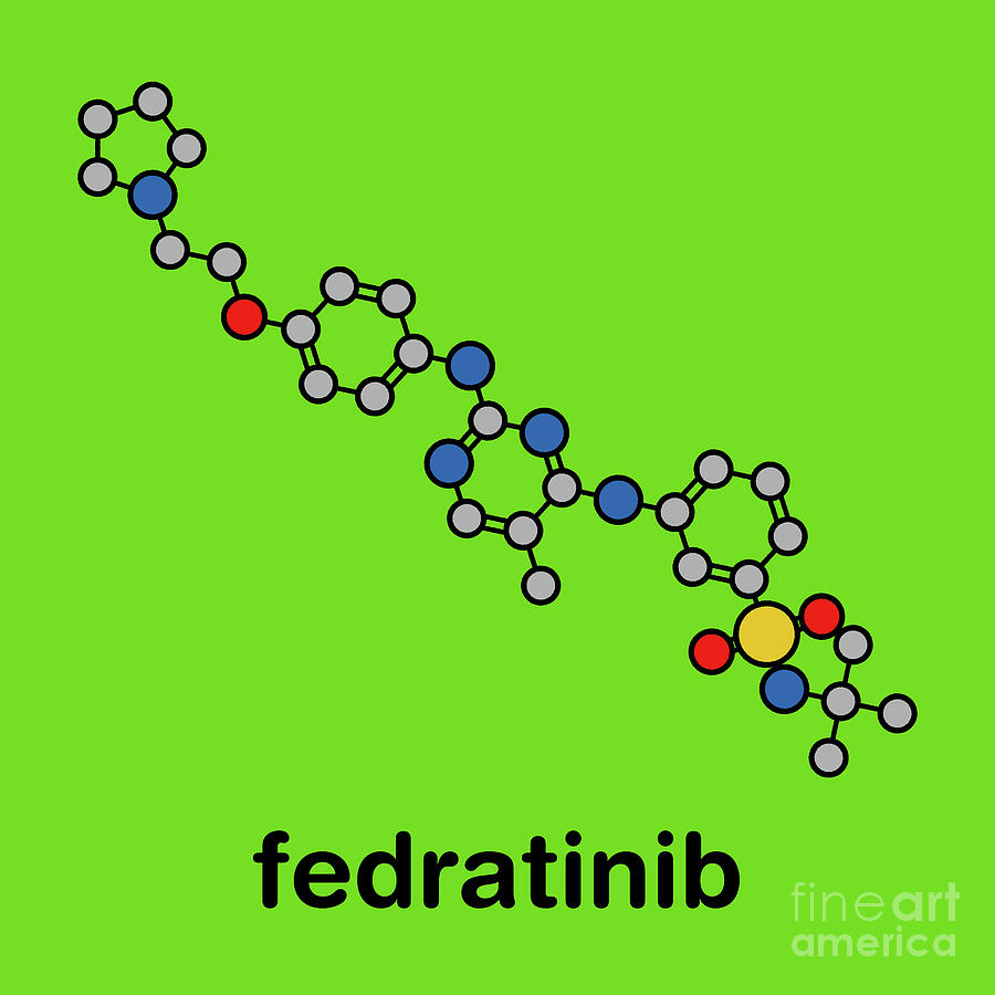 Fedratinib Cancer Drug Molecule #7 Photograph by Molekuul/science Photo Library