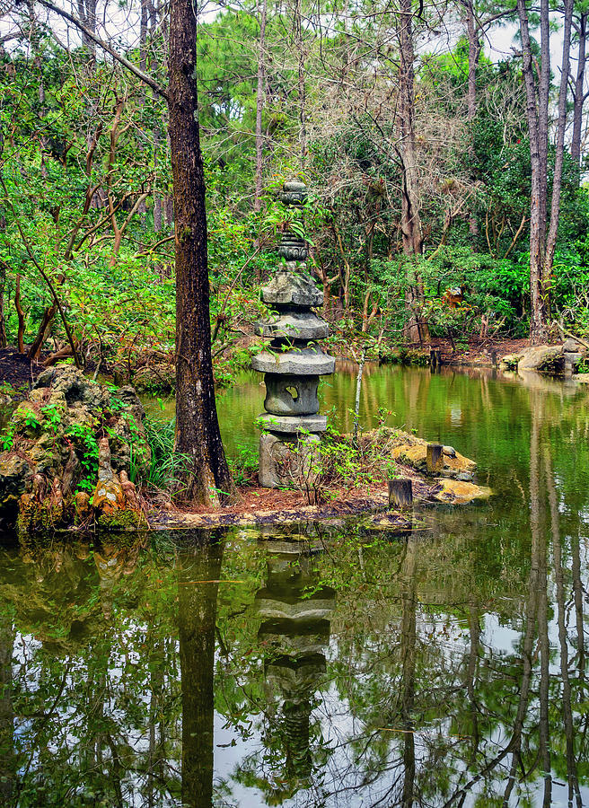 Florida, South Florida, Delray Beach, Morikami Japanese Gardens #7 Digital Art by Laura Zeid