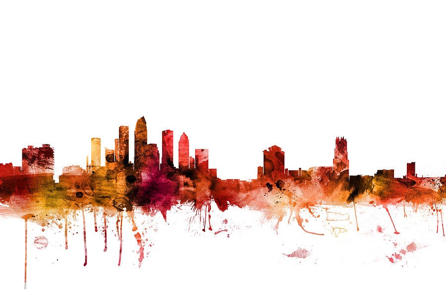 Fort Worth Texas Skyline #7 Digital Art by Michael Tompsett
