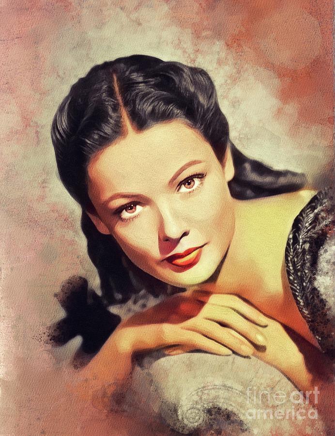 Gene Tierney, Vintage Actress #7 Painting by Esoterica Art Agency