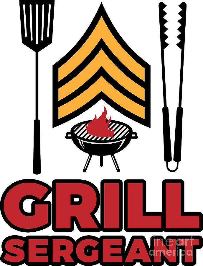 Summer Digital Art - Grill Sergeant Barbecue BBQ Grilling Meat #7 by Mister Tee