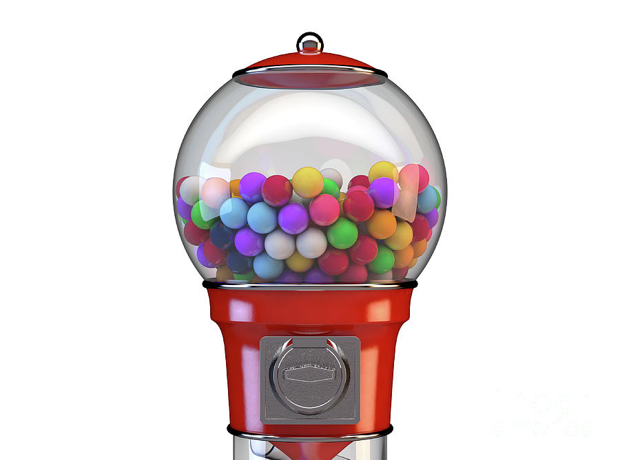 Gumball Dispensing Machine Digital Art by Allan Swart - Fine Art America