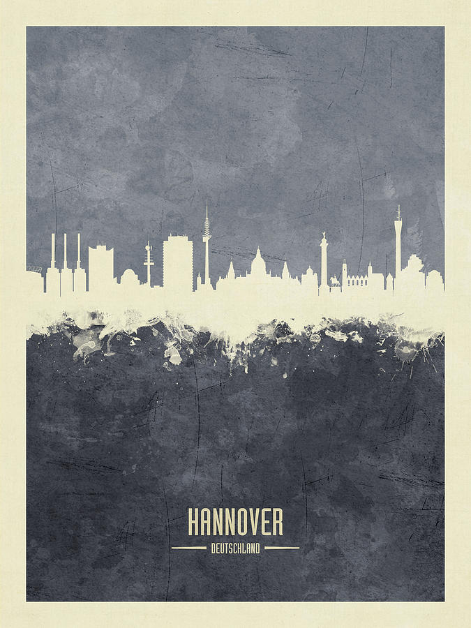 Hannover Germany Skyline #7 Digital Art by Michael Tompsett