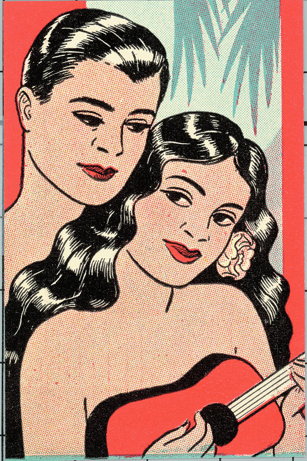 Vintage Drawing - Happy Couple #7 by CSA Images