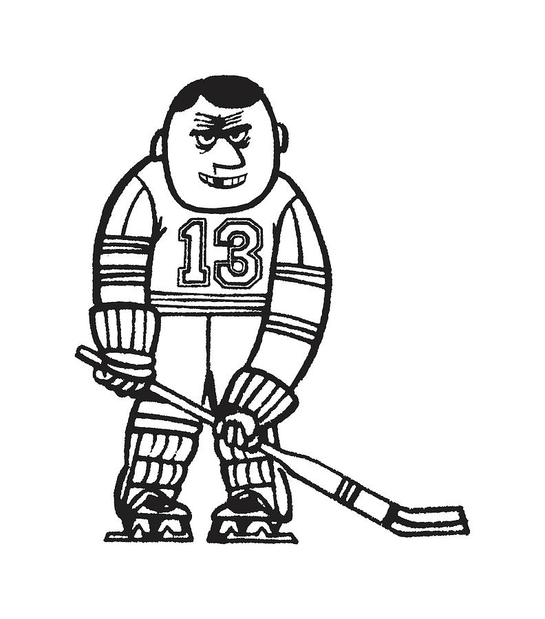 Hockey game drawing on Craiyon