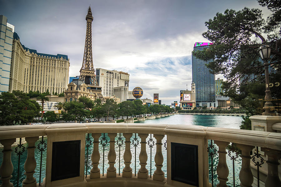 Hotels And City Skyline In Las Vegas Nevada #7 Photograph by Alex Grichenko