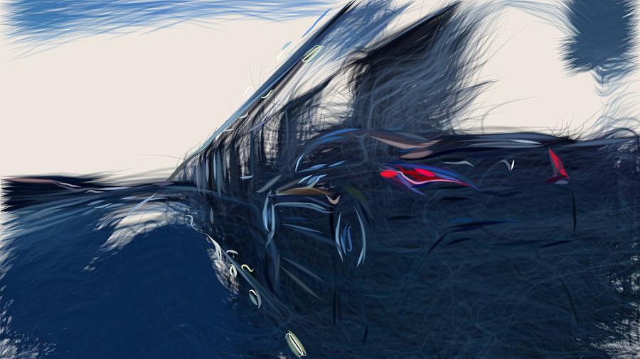Hyundai Genesis Coupe Draw #8 Digital Art by CarsToon Concept