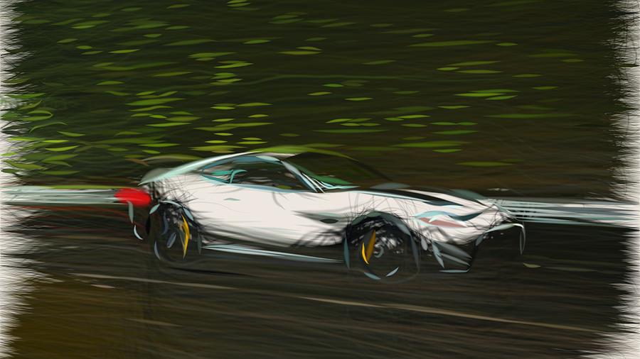Jaguar XKR S GT Drawing #8 Digital Art by CarsToon Concept