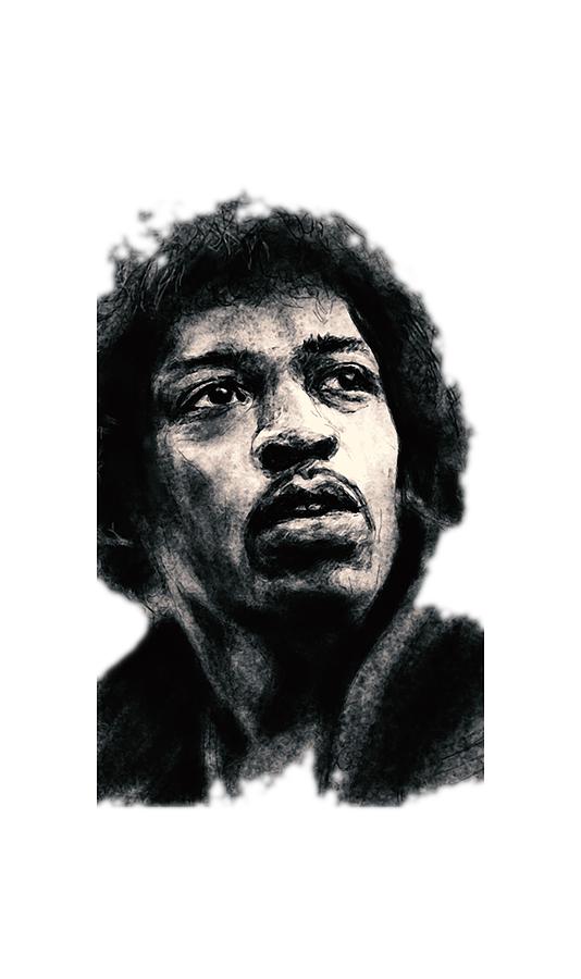 Cool Digital Art - Jimi Hendrix #7 by Axia Awaw