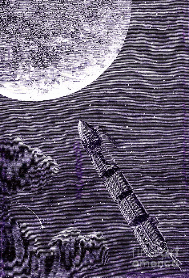 Jules Vernes from The Earth To The Moon (1865) #7 Photograph by Collection Abecasis/science Photo Library