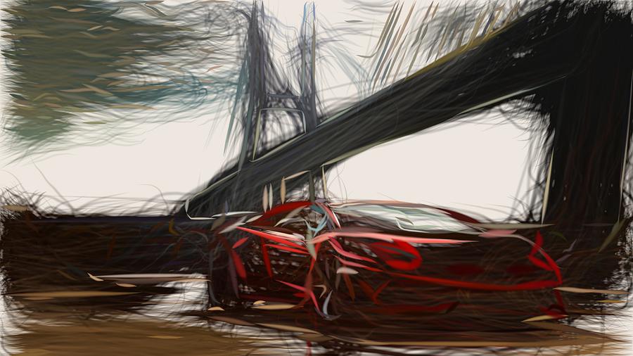 Lamborghini Aventador SVJ Drawing #8 Digital Art by CarsToon Concept