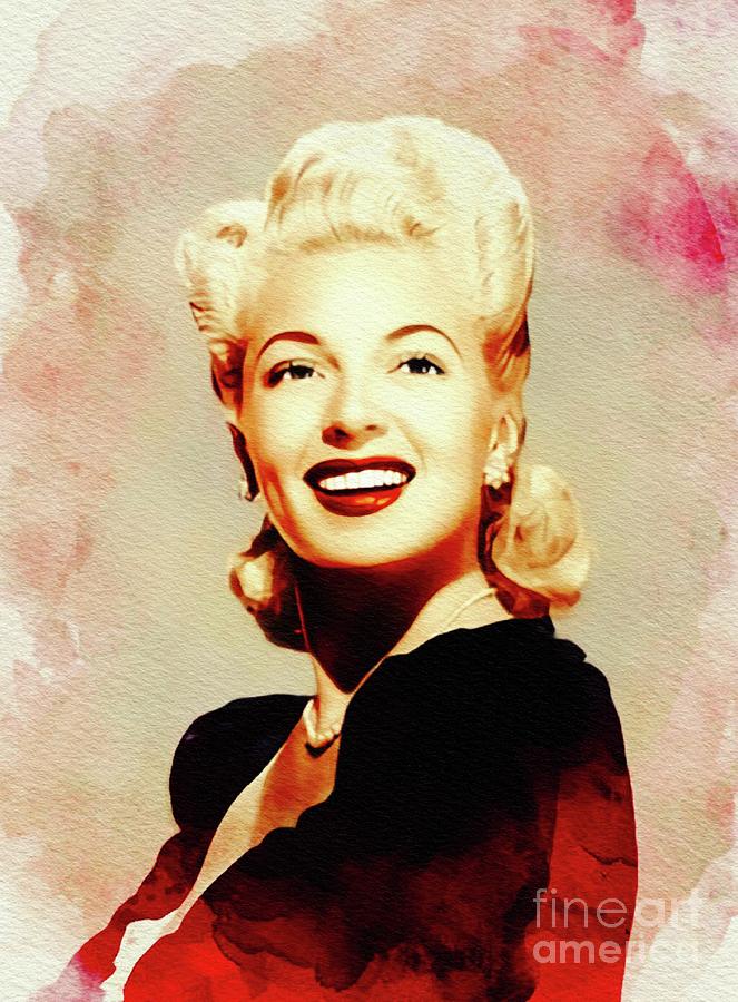 Hollywood Painting - Lana Turner, Vintage Movie Star #7 by Esoterica Art Agency